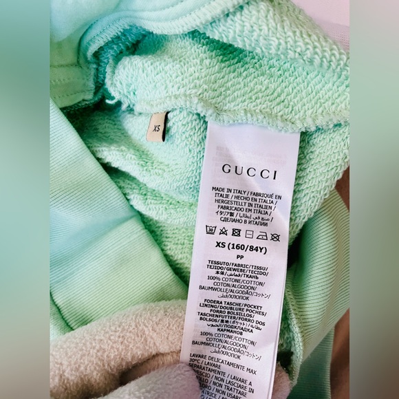 BRAND NEW GUCCI x ADIDAS Sweatshirt Hoodie White/Blue/Teal/Yellow! - Picture 5 of 9